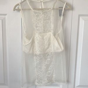 EXPRESS Sheer Lace Top